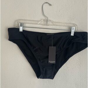 Palisades Beach Club Bikini Bottom Womens Size XL Solid Basic Black